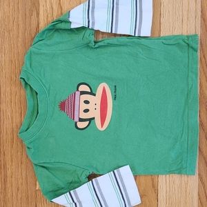 Paul Frank long sleeve tee; size 18M, green